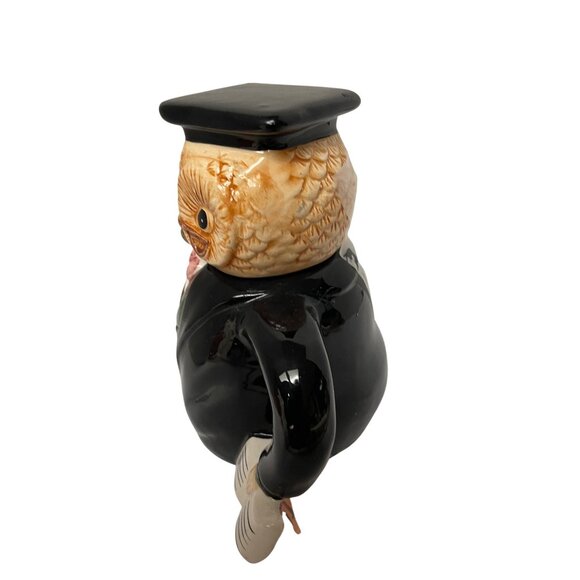 Vintage Beswick Ware Owl Teacher Teapot 6" x 7" Graduation Cap Book - Picture 5 of 9